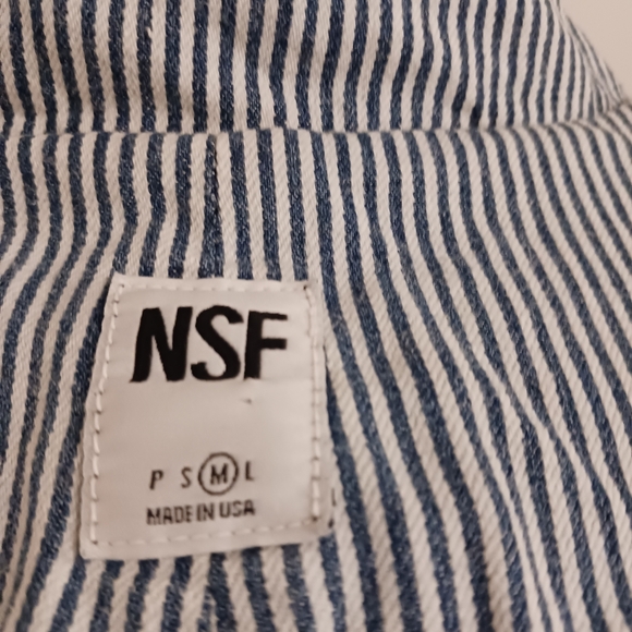 Ladies navy/ stripe jacket,100% cotton - Picture 2 of 6